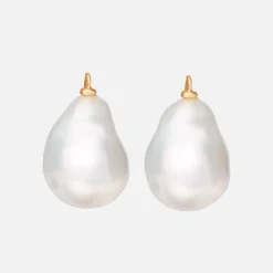 Ole Lynggaard Earring Pendants And Drops-Baroque pearl earring drops