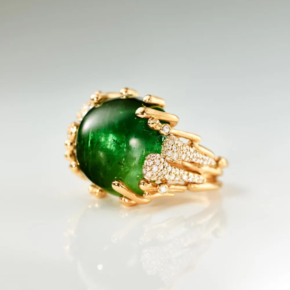 Ole Lynggaard Rings-BoHo ring large pavé