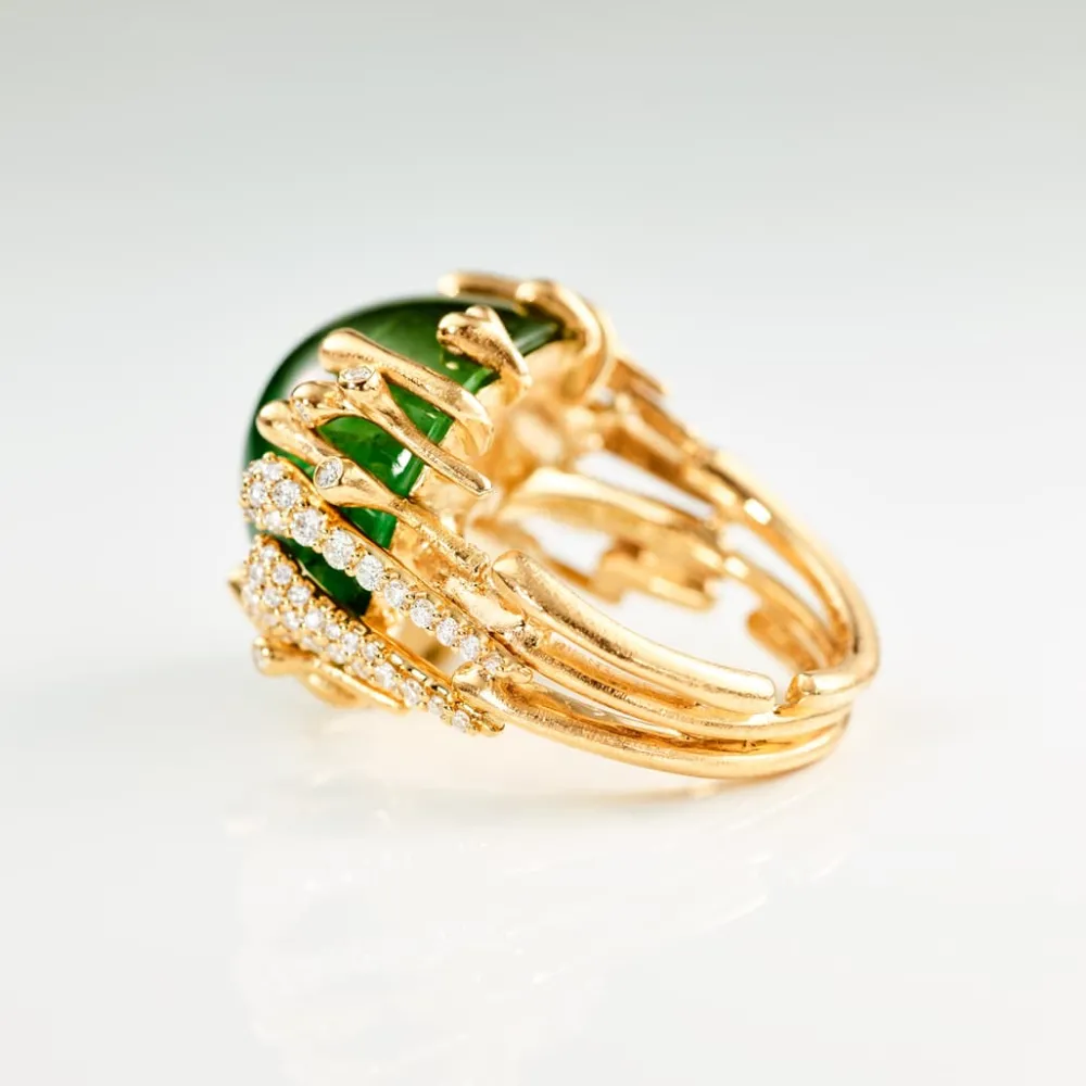 Ole Lynggaard Rings-BoHo ring large pavé