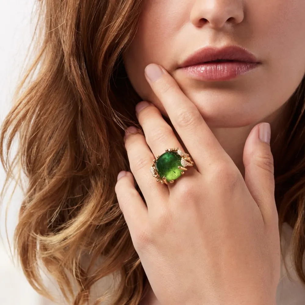 Ole Lynggaard Rings-BoHo ring large pavé