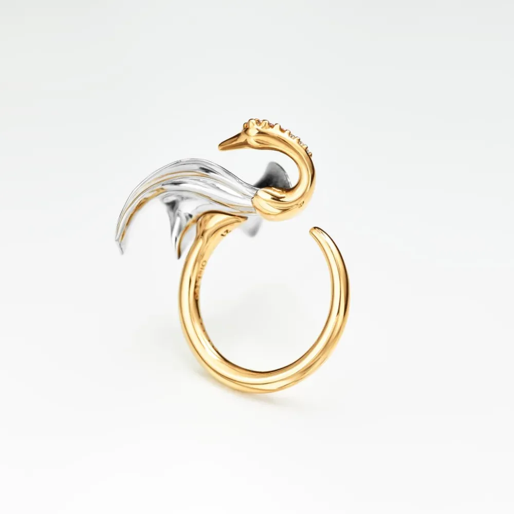 Ole Lynggaard Rings-Cranes ring small