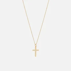 Ole Lynggaard Pendants-Cross pendant pavé