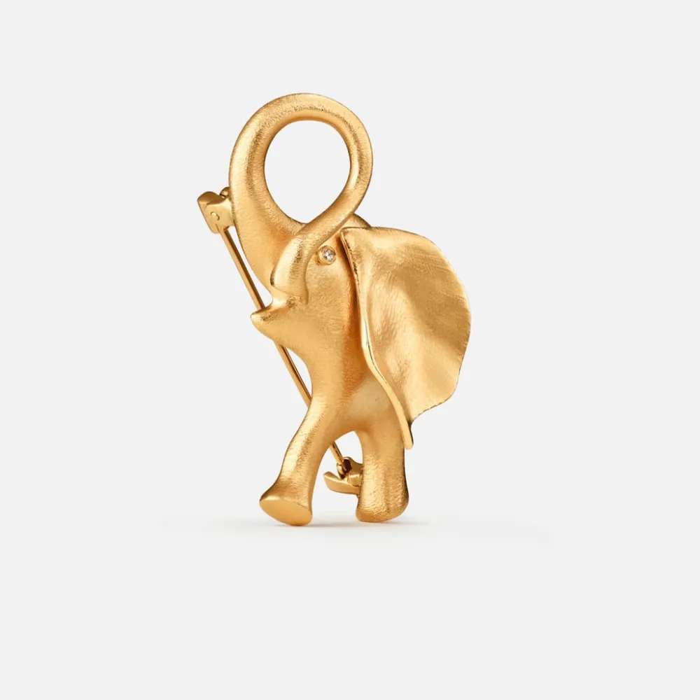 Ole Lynggaard Brooches-Elephant Brooche