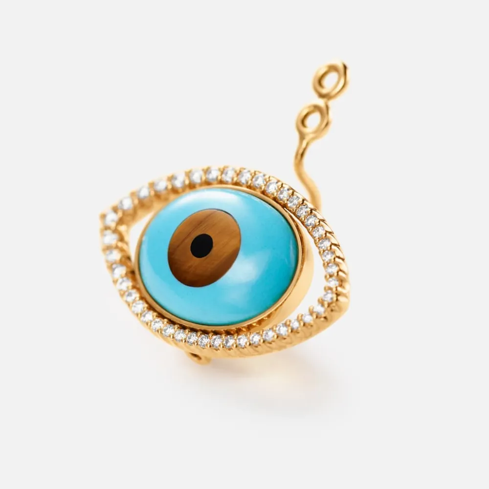 Ole Lynggaard Earring Pendants And Drops-Evil Eye earring pendant