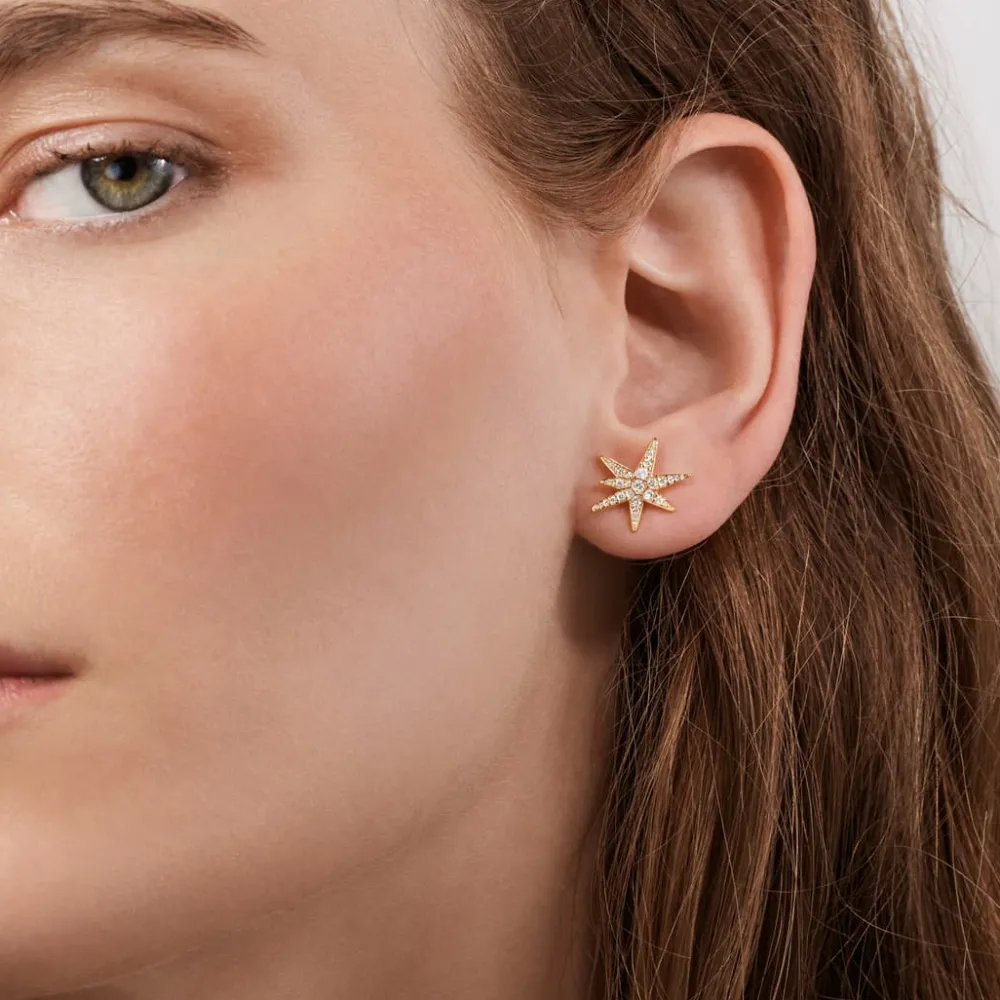 Ole Lynggaard Earring Pairs-Funky Stars stud Earrings medium