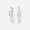 Ole Lynggaard Earring Pairs-Leaves creols large