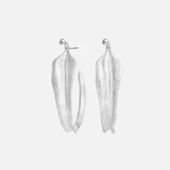 Ole Lynggaard Earring Pairs-Leaves creols large