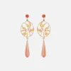 Ole Lynggaard Earring Pairs-Leaves Dream catcher earrings