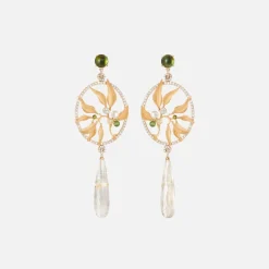 Ole Lynggaard Earring Pairs | High Jewellery-Leaves Dream catcher earrings