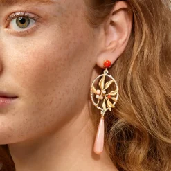 Ole Lynggaard Earring Pairs-Leaves Dream catcher earrings