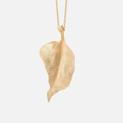 Ole Lynggaard Pendants-Leaves pendant giga