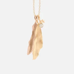 Ole Lynggaard Pendants-Leaves pendant large