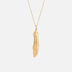 Ole Lynggaard Pendants-Leaves pendant large