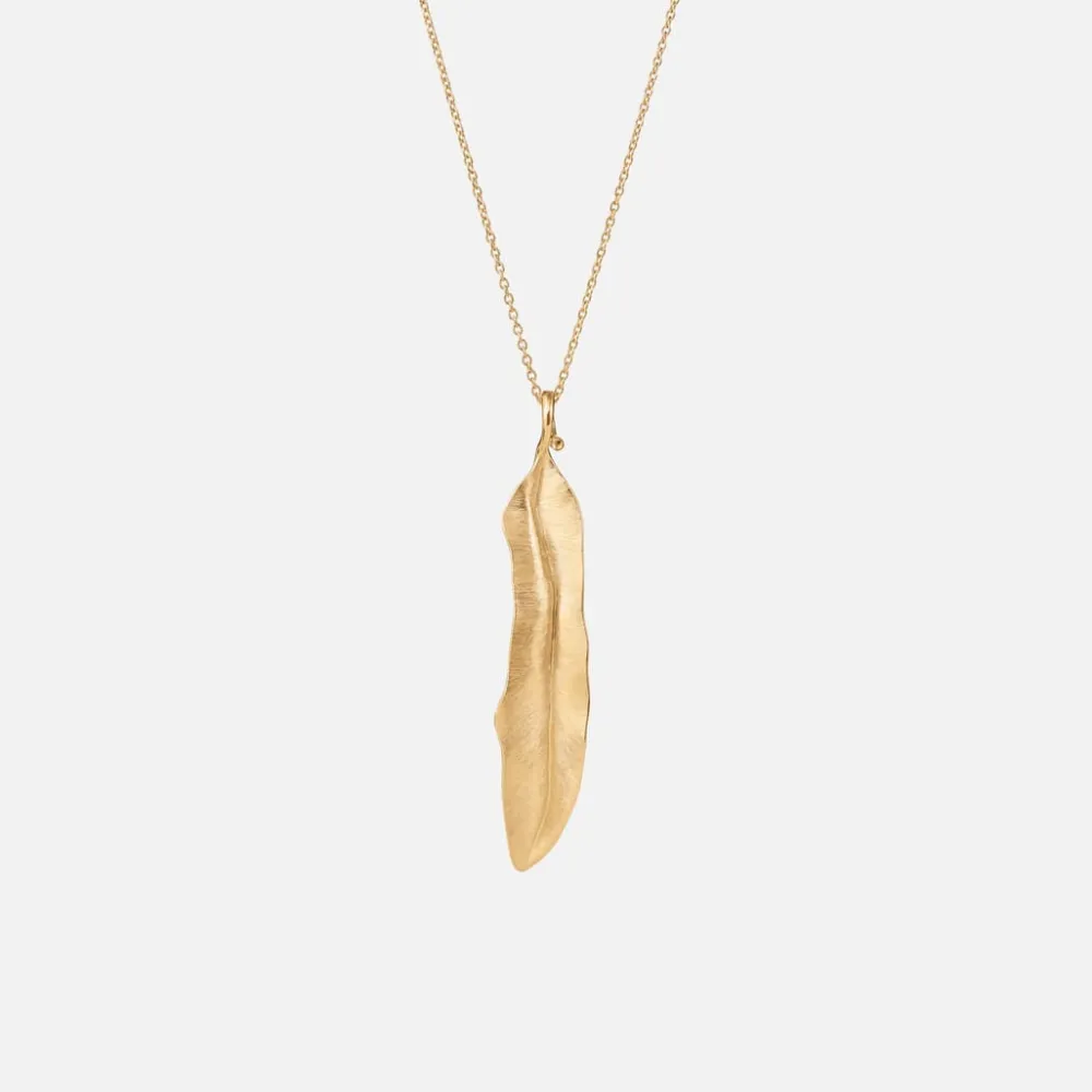 Ole Lynggaard Pendants-Leaves pendant large