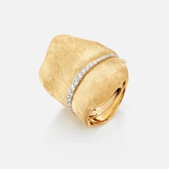 Ole Lynggaard Rings-Leaves ring large pavé