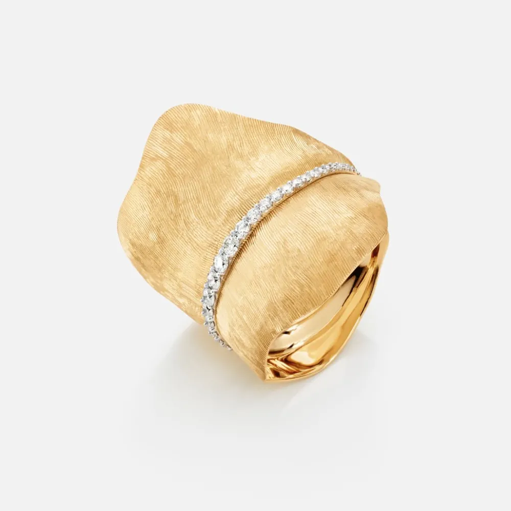 Ole Lynggaard Rings-Leaves ring large pavé