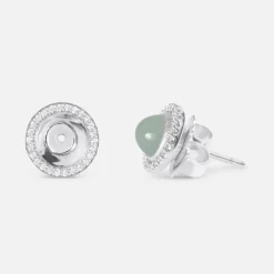 Ole Lynggaard Earring Pairs | Earring Pendants And Drops-Lotus diamond wreath earring pendant