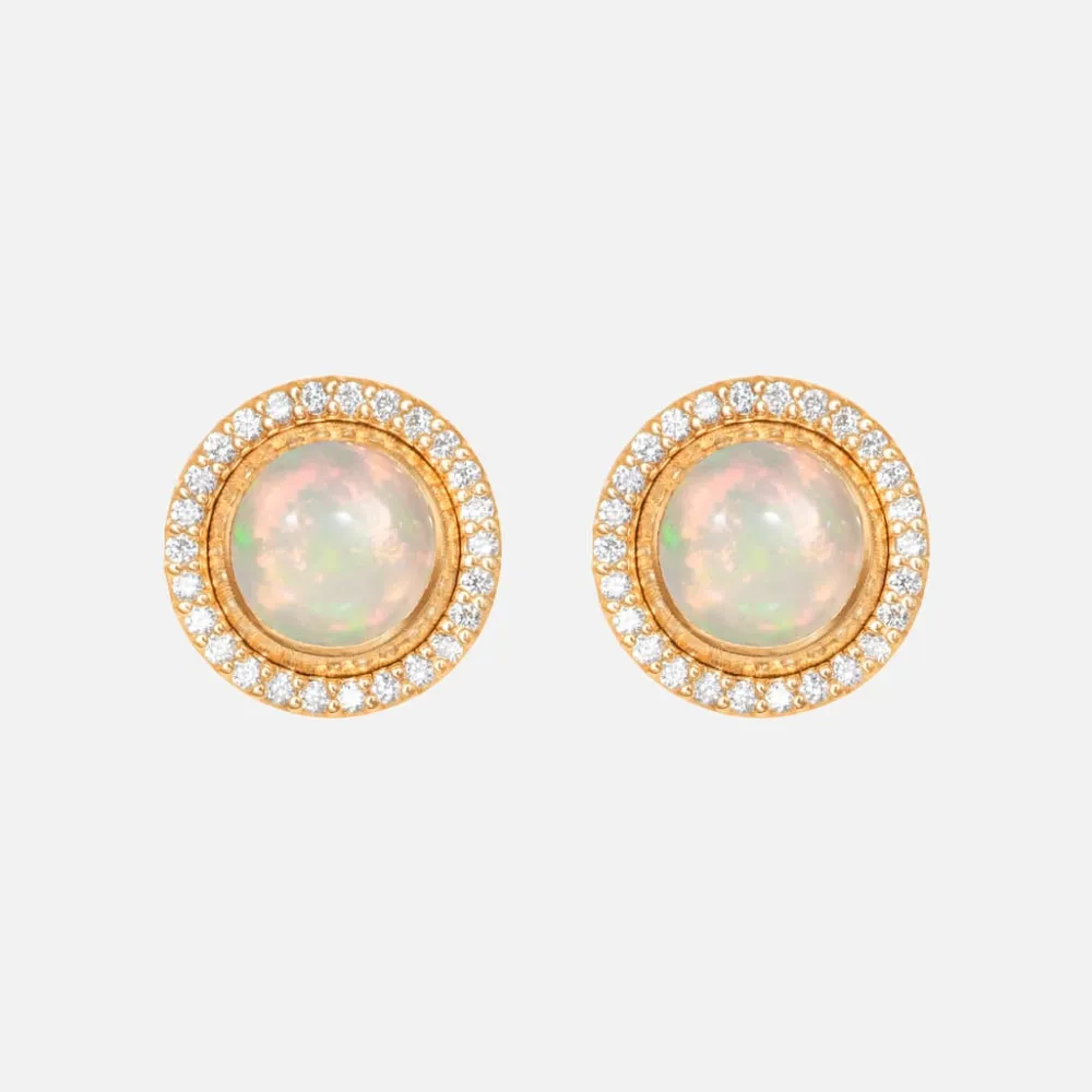 Ole Lynggaard Earring Pairs | Earring Pendants And Drops-Lotus diamond wreath earring pendants