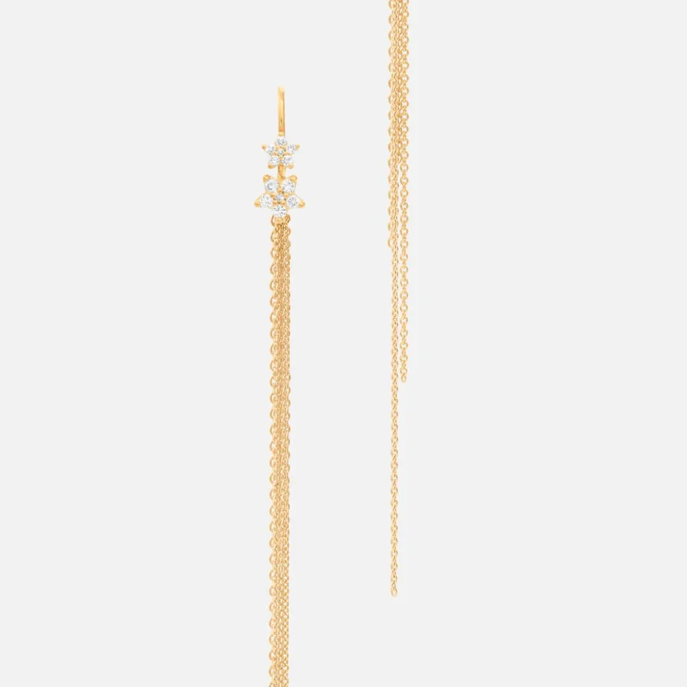 Ole Lynggaard Earring Pendants And Drops-Lotus earring pendant 14 cm