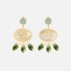 Ole Lynggaard Earring Pendants And Drops-Lotus earring pendants large