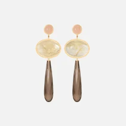 Ole Lynggaard Earring Pendants And Drops-Lotus earring pendants large