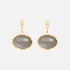 Ole Lynggaard Earring Pendants And Drops-Lotus earring pendants small