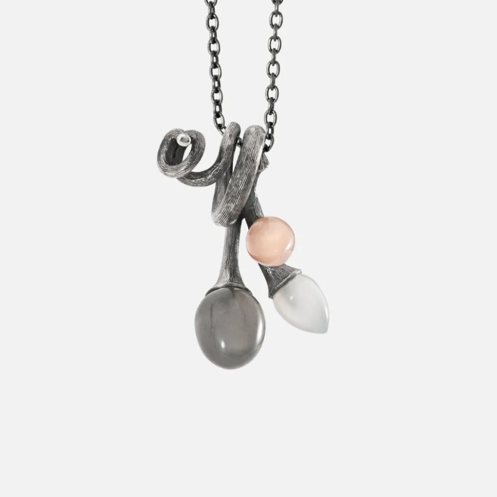 Ole Lynggaard Pendants-Lotus Midnight pendant