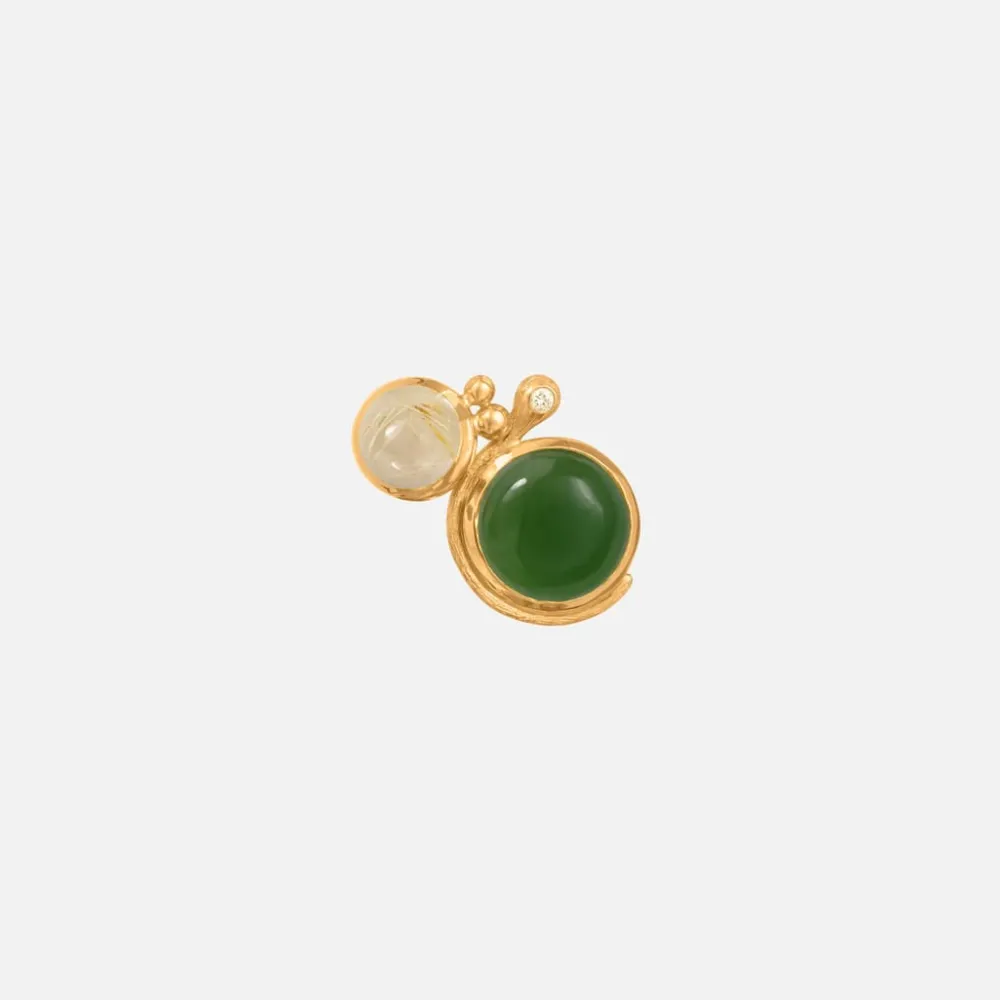 Ole Lynggaard Earring Singles-Lotus Stud Earring