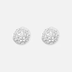 Ole Lynggaard Earring Pairs-Lotus stud earrings pavé
