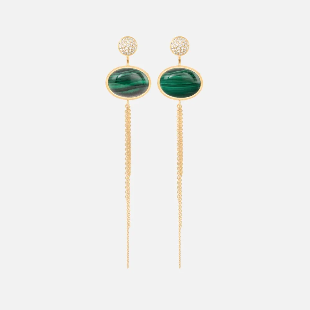 Ole Lynggaard Earring Pairs-Lotus stud earrings pavé