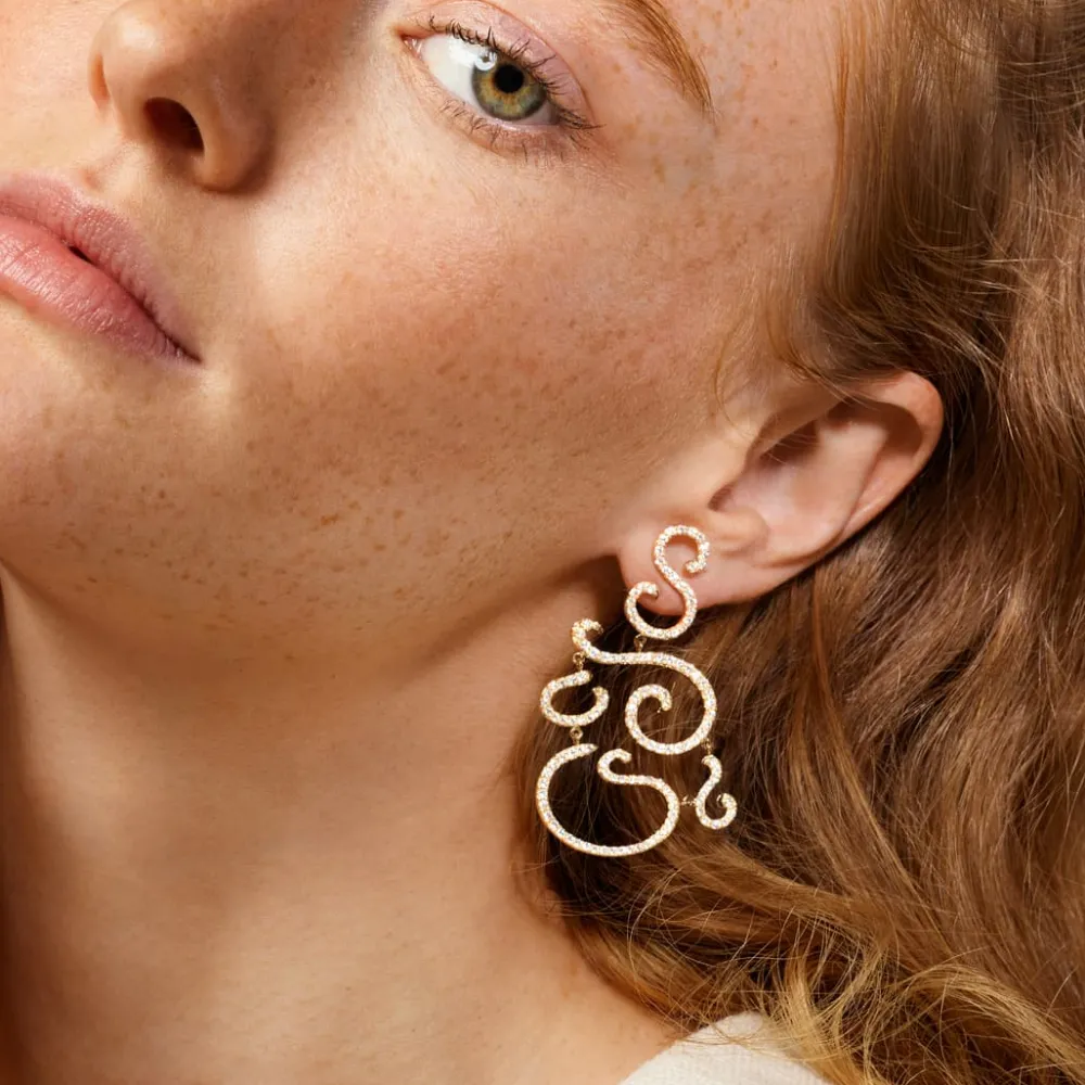 Ole Lynggaard Earring Pairs | High Jewellery-Love Bands earrings Chandeliers
