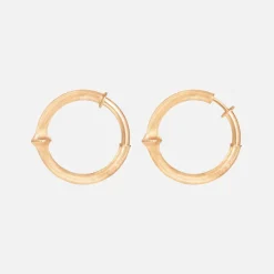 Ole Lynggaard Earring Pairs-Nature creoles large