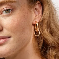 Ole Lynggaard Earring Pairs-Nature creoles large