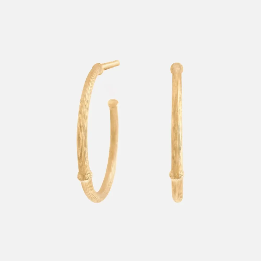 Ole Lynggaard Earring Pairs-Nature creoles medium