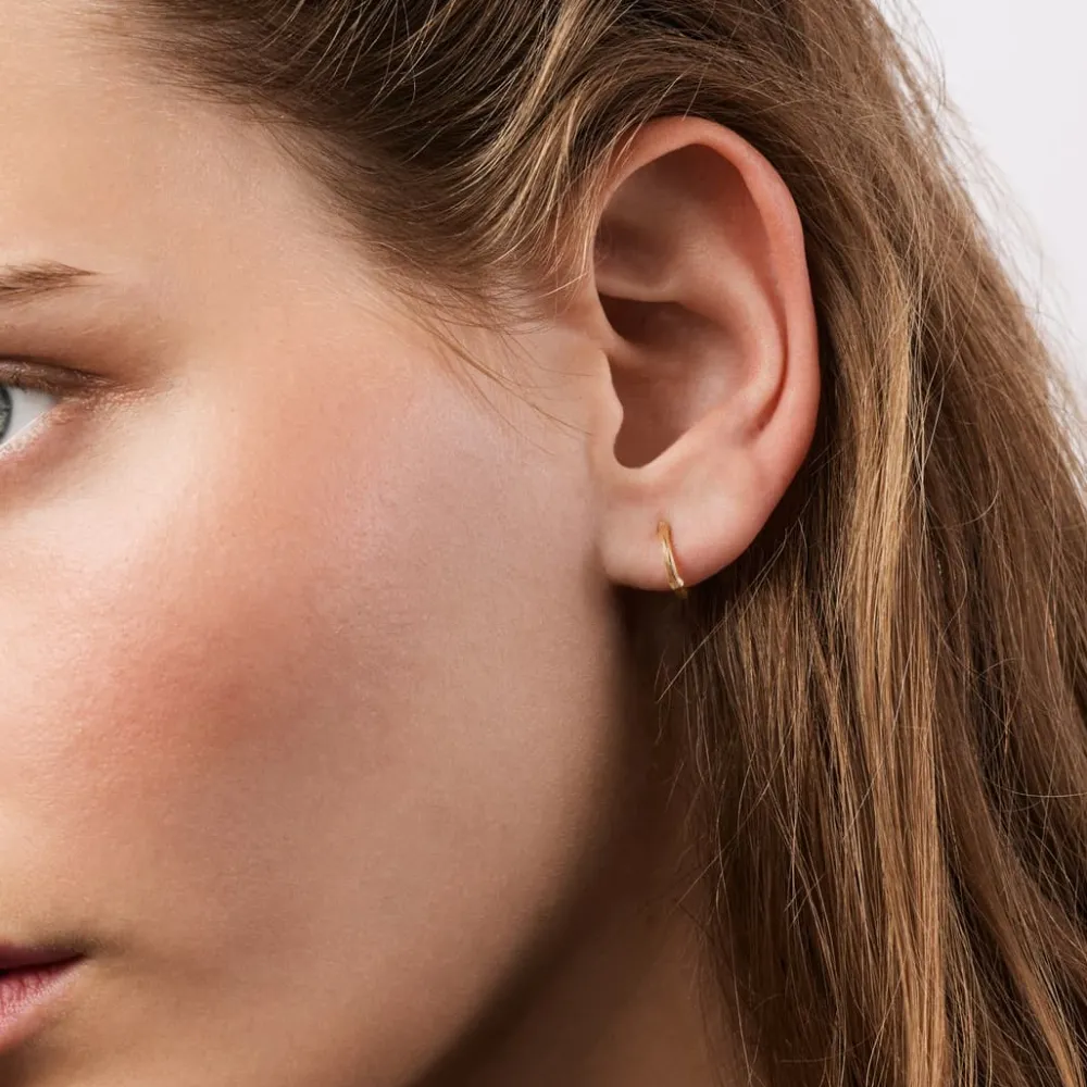 Ole Lynggaard Earring Pairs-Nature creoles small
