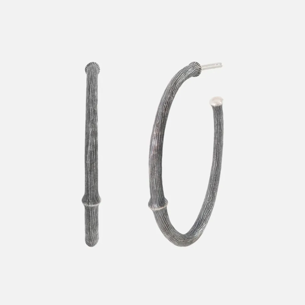 Ole Lynggaard Earring Pairs-Nature creols large