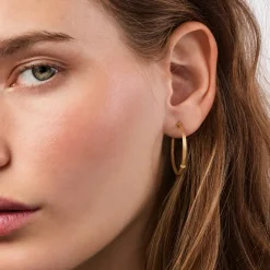 Ole Lynggaard Earring Pairs-Nature creols large