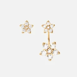 Ole Lynggaard Earring Pairs | Sets-Shooting Stars stud earrings with pendant