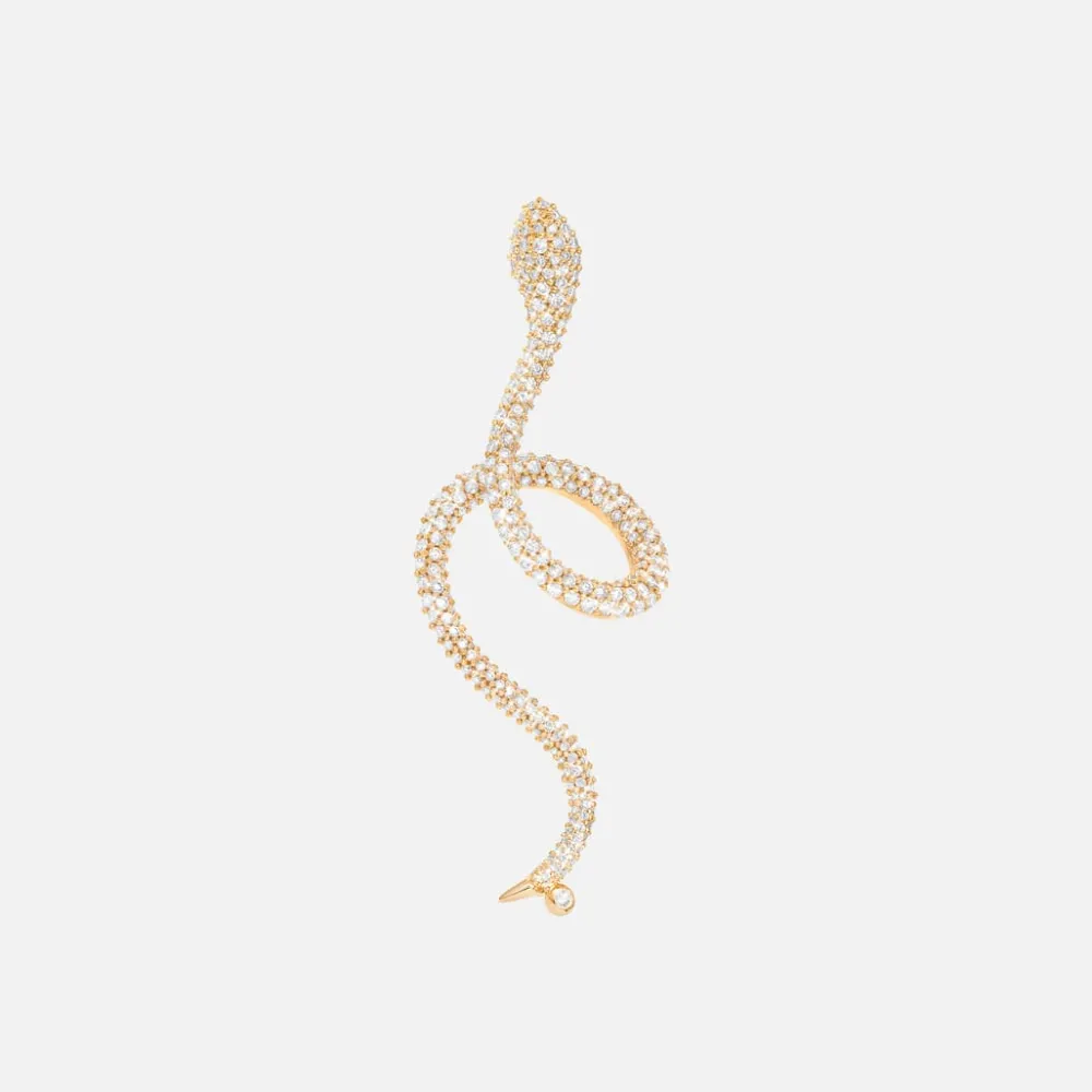 Ole Lynggaard Earring Singles-Snakes earring pavé