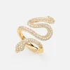 Ole Lynggaard Rings-Snakes ring medium pavé