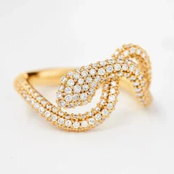 Ole Lynggaard Rings-Snakes ring small pavé