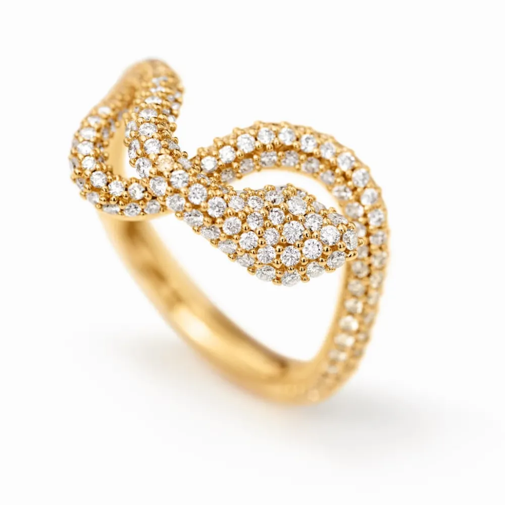 Ole Lynggaard Rings-Snakes ring small pavé