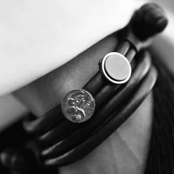 Ole Lynggaard Bracelets | Bracelets-Sweet drops leather bracelet men's