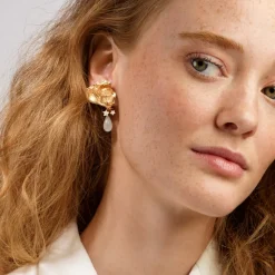 Ole Lynggaard Earring Pairs-Wild Rose earclipssmall