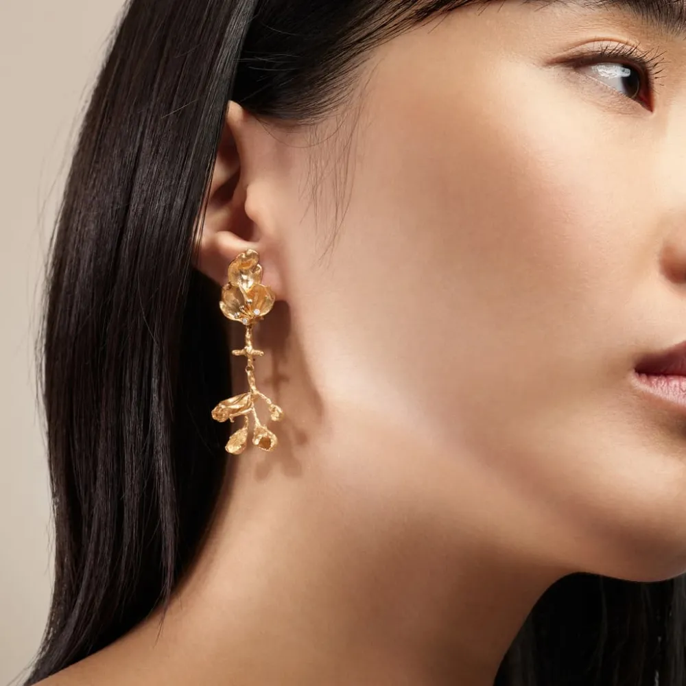 Ole Lynggaard Earring Pairs-Wild Rose stud earrings