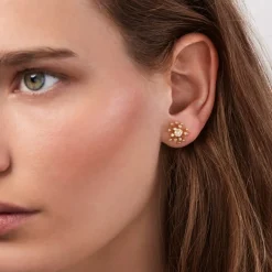Ole Lynggaard Earring Singles-Wild Rose stud earrings