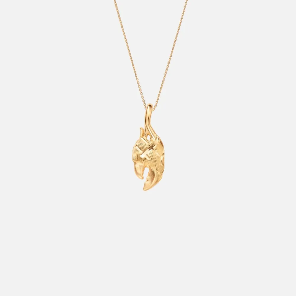 Ole Lynggaard Pendants-Young fish Claw pendant small