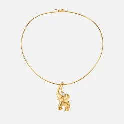 Ole Lynggaard Necklaces | Sets-Young Fish neck bangle with Elephant pendant large